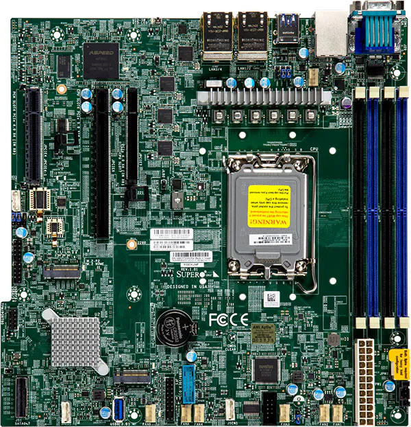 Supermicro X13SCH-F, E-2400/LGA1700, 3xPCIe, Video, 2xGB/i210, 8xSATA3+R, 2xM.2,TPM,IPMI,D5/128GB