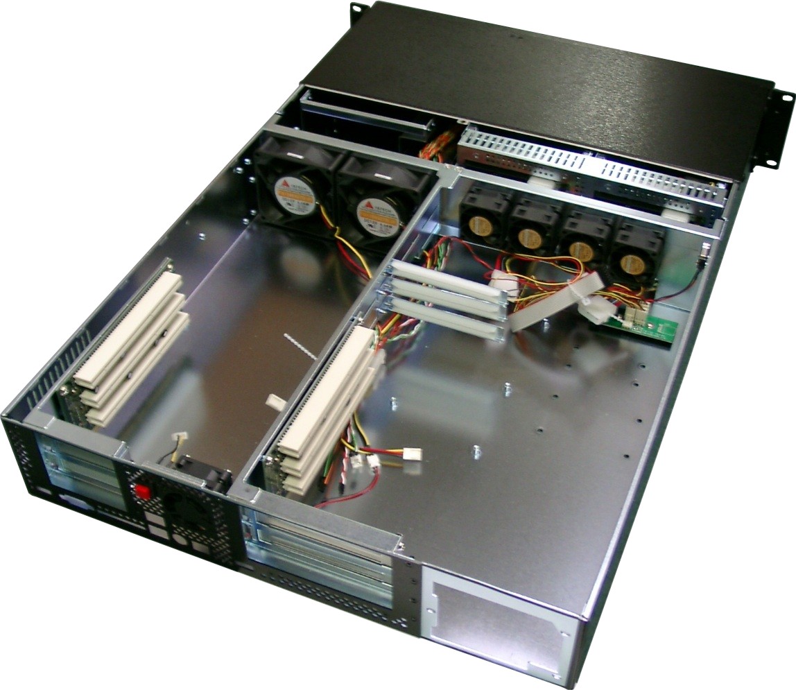 AIC RMC2Q2-KI-SWV2E, 2U Rackmount, 6xIDE Hot-Swap Trays, 6x 64-bit PCI, w/2x 460W  Power Supply
