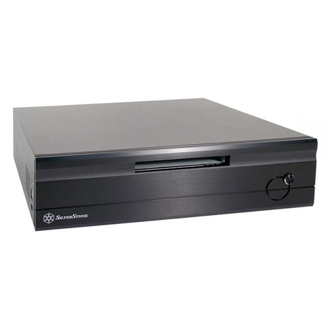 SilverStone LC02-B, Black F Alum, 1x Slim+1x 3.5" Bays, 2x PCI, 220W HTPC Slim Desktop Case
