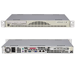 SuperServer 5013C-M, mPGA478, DDR400MHz 4GB, Video, GbE Lan, 1x3.5" HS Bays,1U, 260W