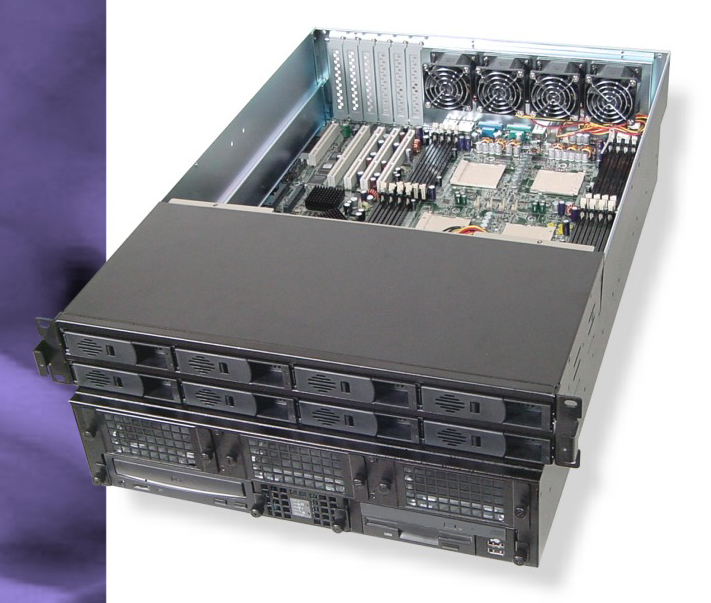 AIC RMC4Q2-T82-8S, 4U RM, 8x HS SCSI, 950W(3+1) P.S for Quad Opteron board