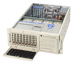 SuperServer 7044H-X8R, 2x Nocona, 800Mhz, Video, SCSI/U320, 2x GB Lan, 8x SCA, DDR2, 4U/3x 760W