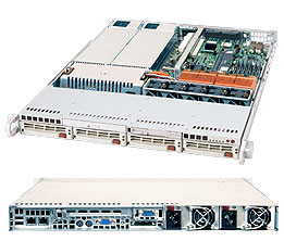 Supermicro SC814S-R560, 1U RM, 4x HS SCA Bays, 2x 560W P.S