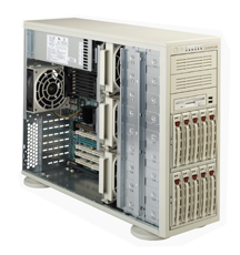 Supermicro SC942i-650, 4U Chassis, 5x 5.25"+1x 3.5" Exposed+3x Int HDD Bays, 650W P.S