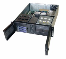 AIC RMC3S2-9, 3U RM, 4x 5.25"/1x 3.5" Exposed+4x 3.5" Int Bays, 460W P.S
